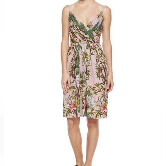 Isabel Marant Etoile Welby Floral Print Dress Womens 40 US Medium Pink Pleated - Picture 2 of 15